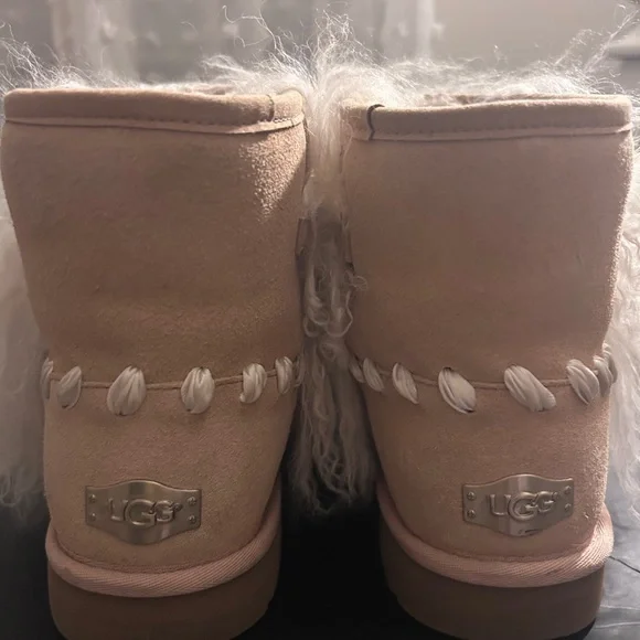Like New UGG Classic Mini Mongolian Boots - Picture 3 of 10